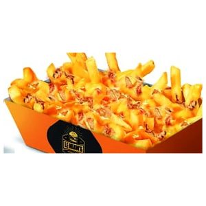 Frites cheddar et oignons frits du Miam's
